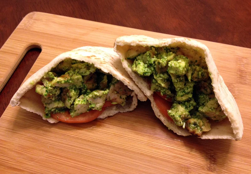 Chicken Pesto Pita (and My iBook of Sandwich Recipes)
