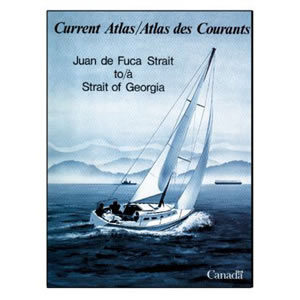 Current Charts are found in a book of the cruising area, such as this chart book published in Canada