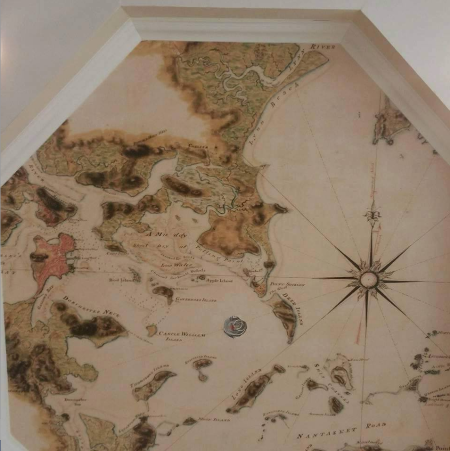 Ceiling Murals are . . . Looking up! — Nautical Chart Wallpaper