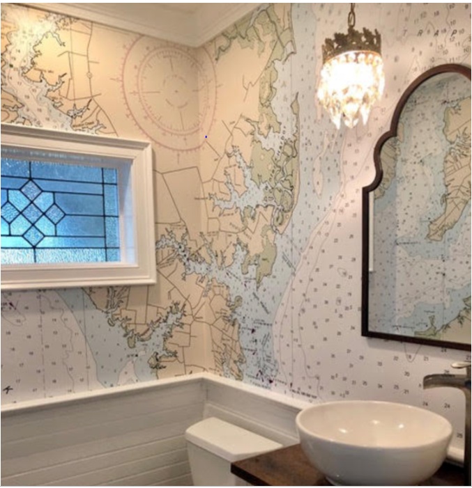 Nautical Chart Wallpaper Uk