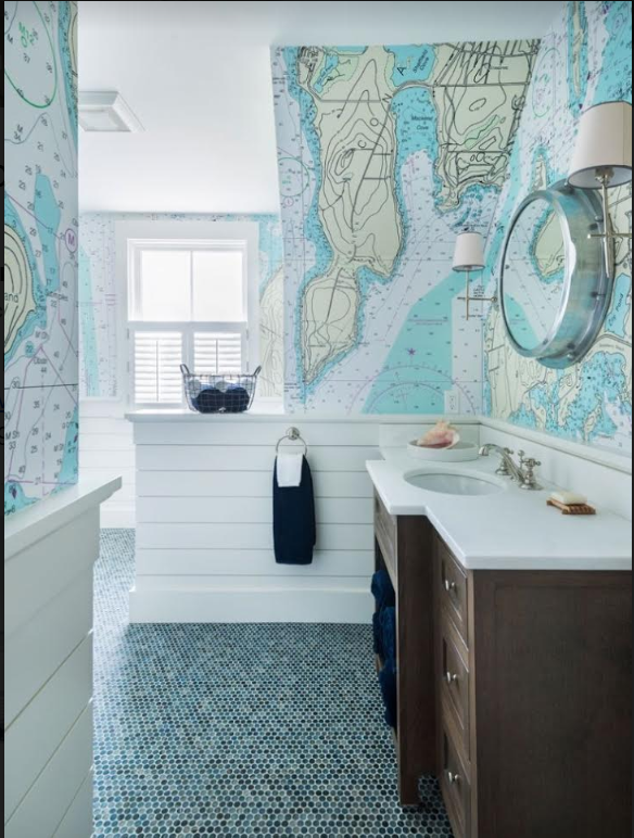 Nautical Chart Wallpaper Uk