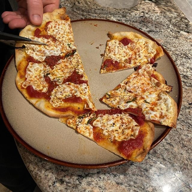 Quarantine pizza 🍕 homemade dough &amp; sauce. #quarantinecooking #pizzanight #pizza #homemade