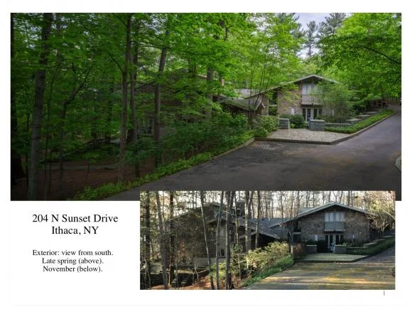 A magnificent, unique, luxury contemporary on over 2 acres overlooking Cayuga Lake.
