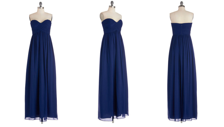 Images by ModCloth: " Gliding Through the Garden Dress in Navy"