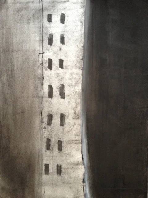 Charcoal, graphite, mixed media 77 x 57cm