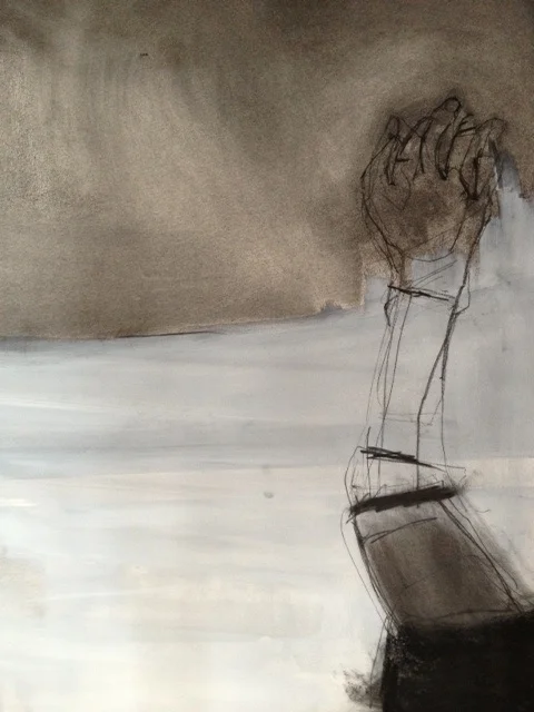 Charcoal, graphite, mixed media 77cm x 57cm
