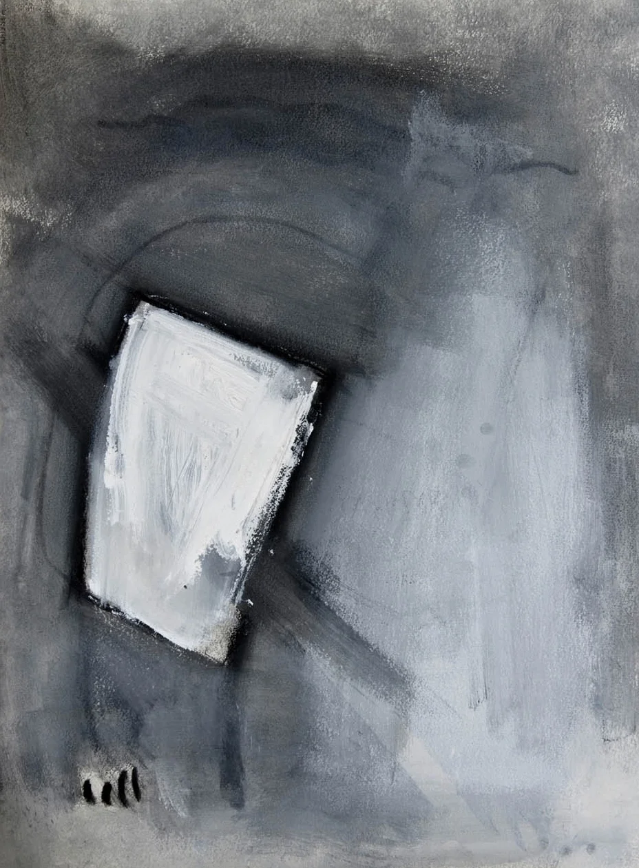 Graphite, charcoal, acrylic paint on paper 77 x 57cm