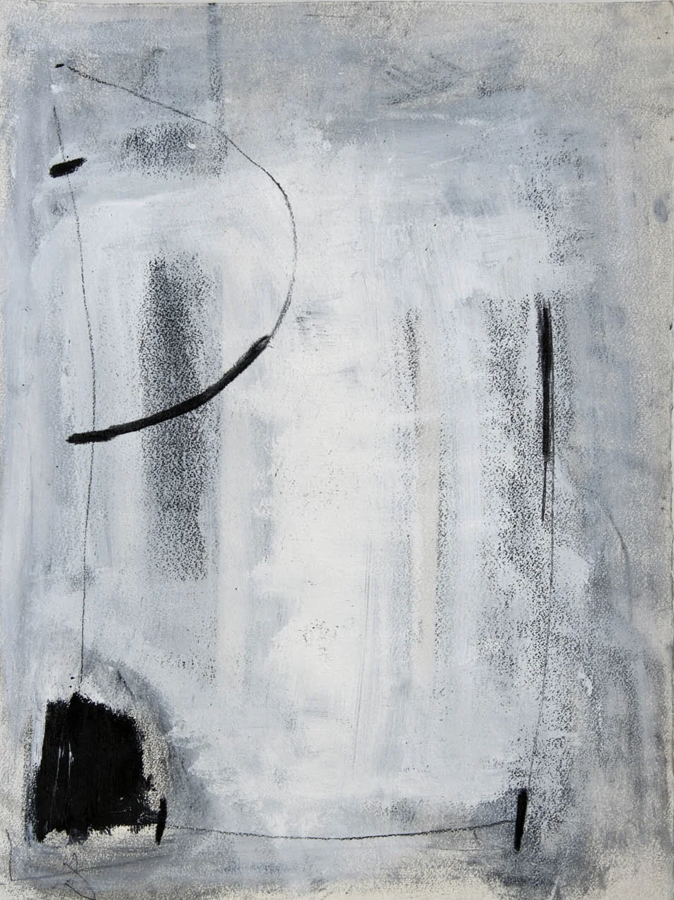 Graphite, charcoal, acrylic paint on paper 77 x 57cm