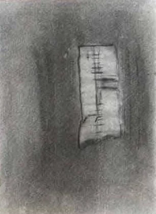 Charcoal, mixed media on paper 40 x 36cm