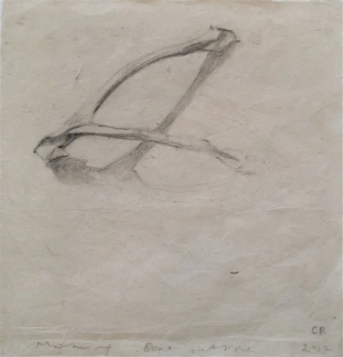 Lead pencil on hand made paper 18 x 18cm