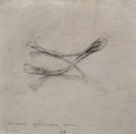 Lead pencil on hand made paper 18 x 18cm
