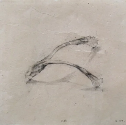 Lead pencil on hand made paper 18 x 18cm