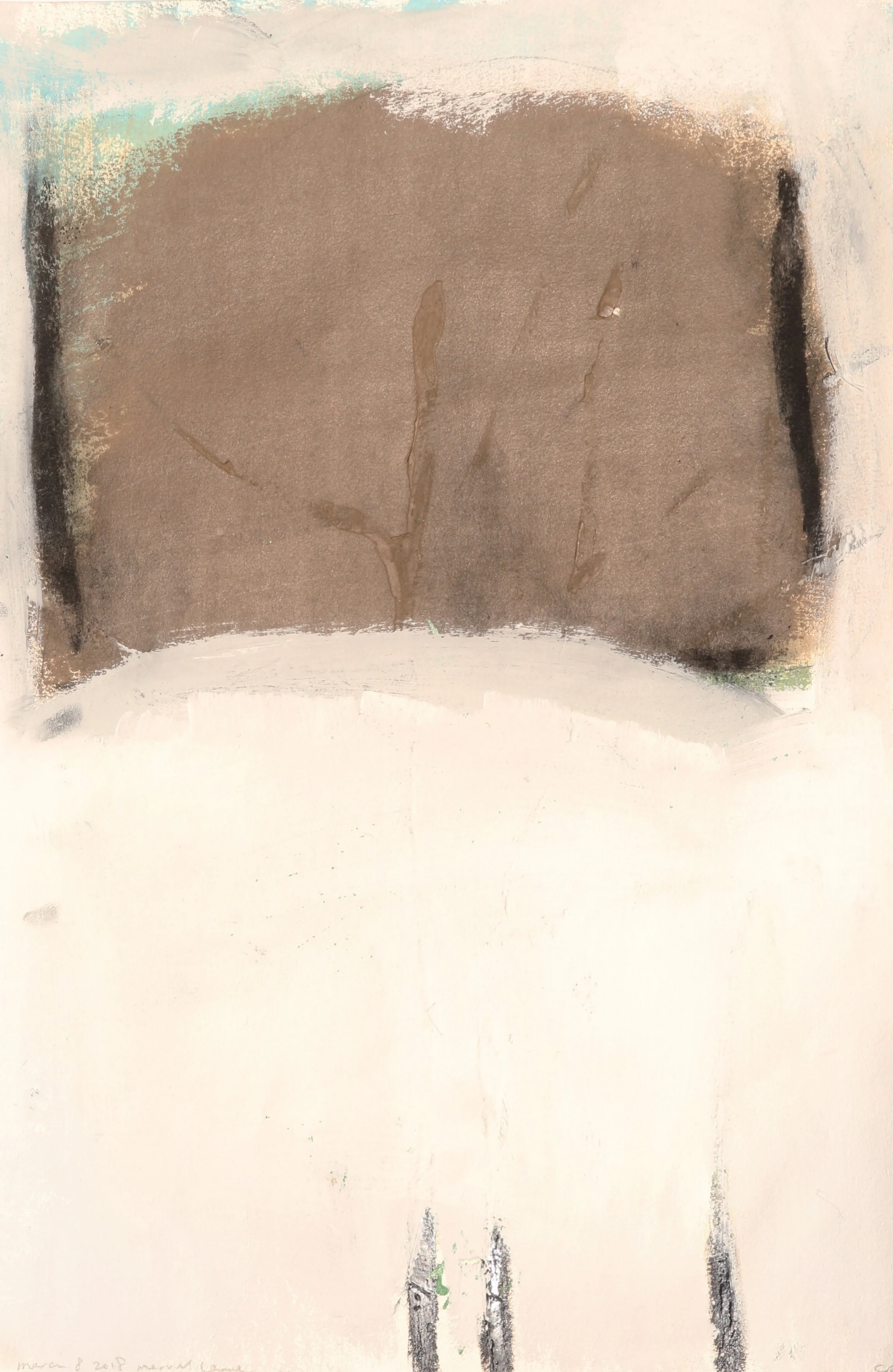  Catching Rain #8  Graphite Charcoal Acrylic Paper  80cm x 60cm  2018 