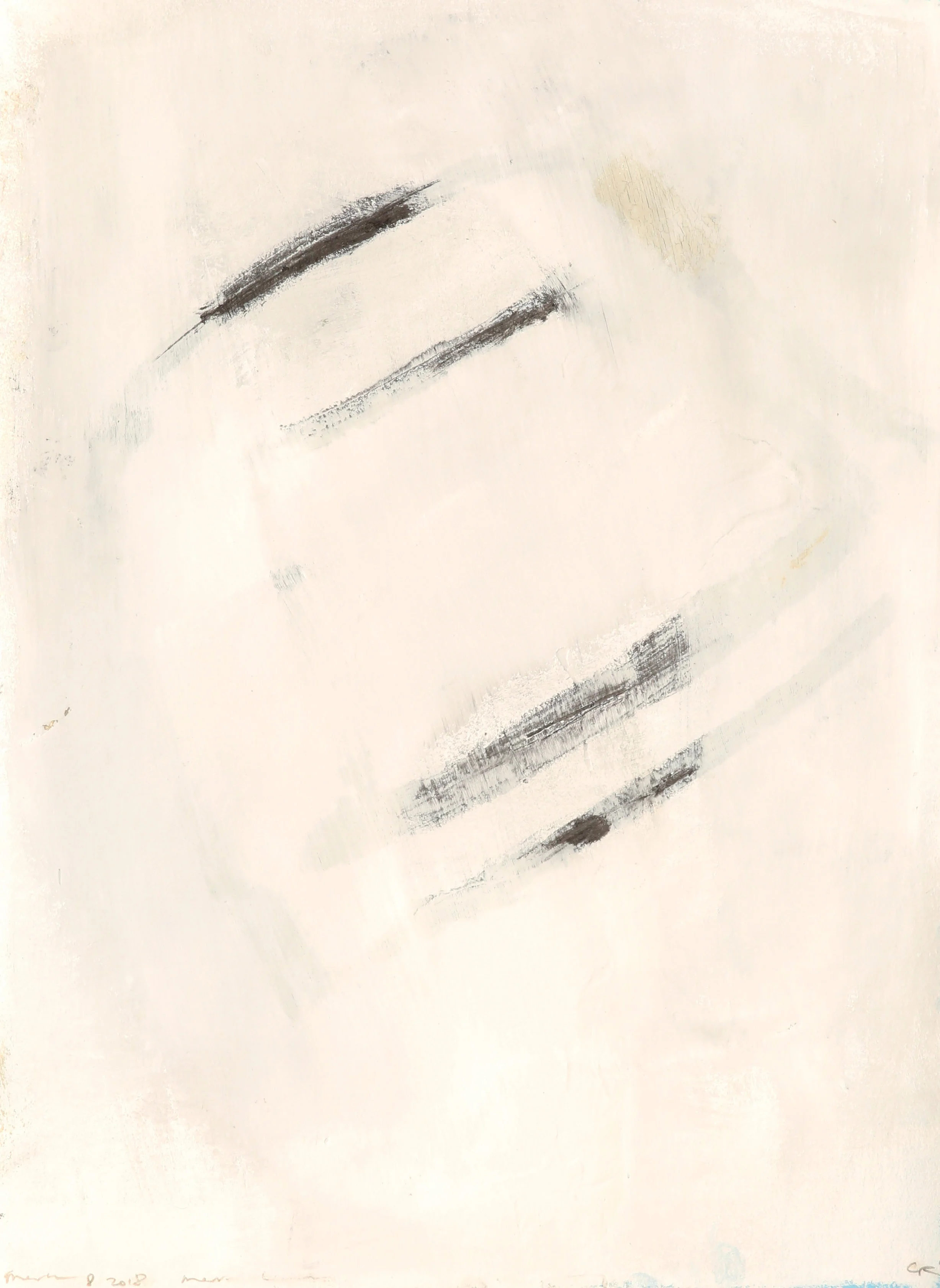  Catching Rain #9  Graphite Charcoal Acrylic Paper  80cm x 60cm  2018 