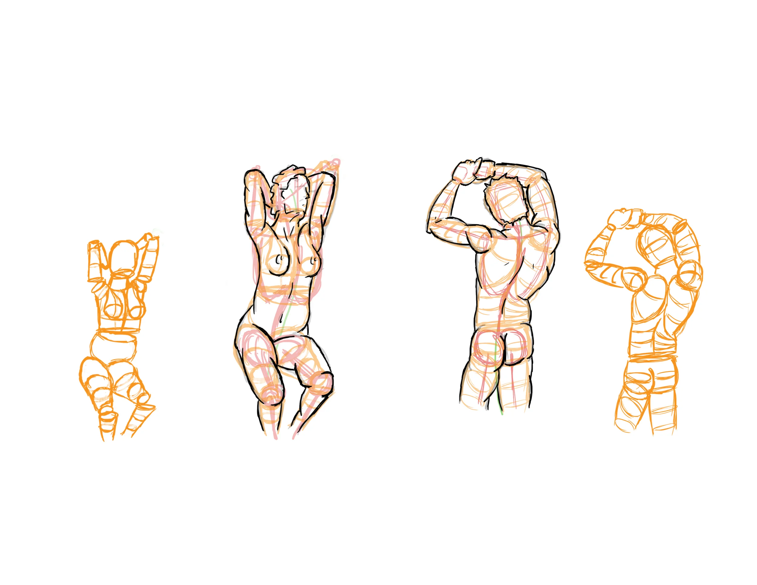 A couple of figure drawings.