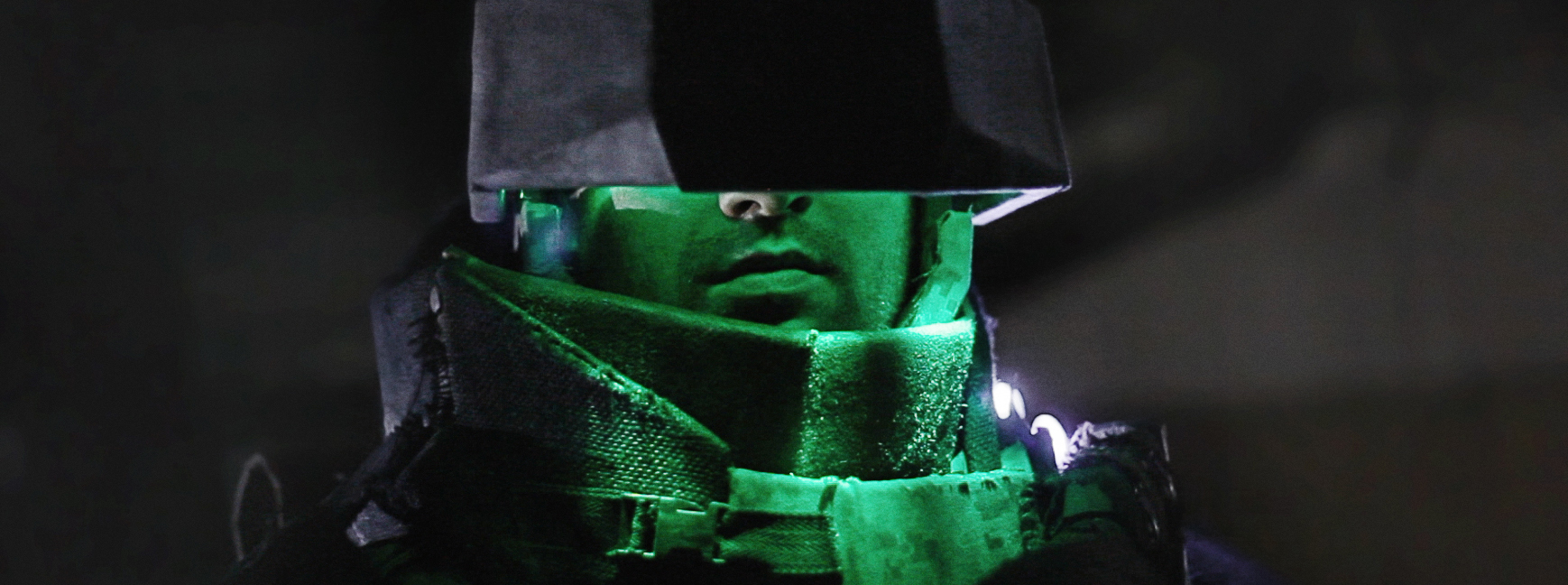 Mike Morgan as Merc 2, Of Course in reality there is too much green light spill, but it's all for dramatic effect.