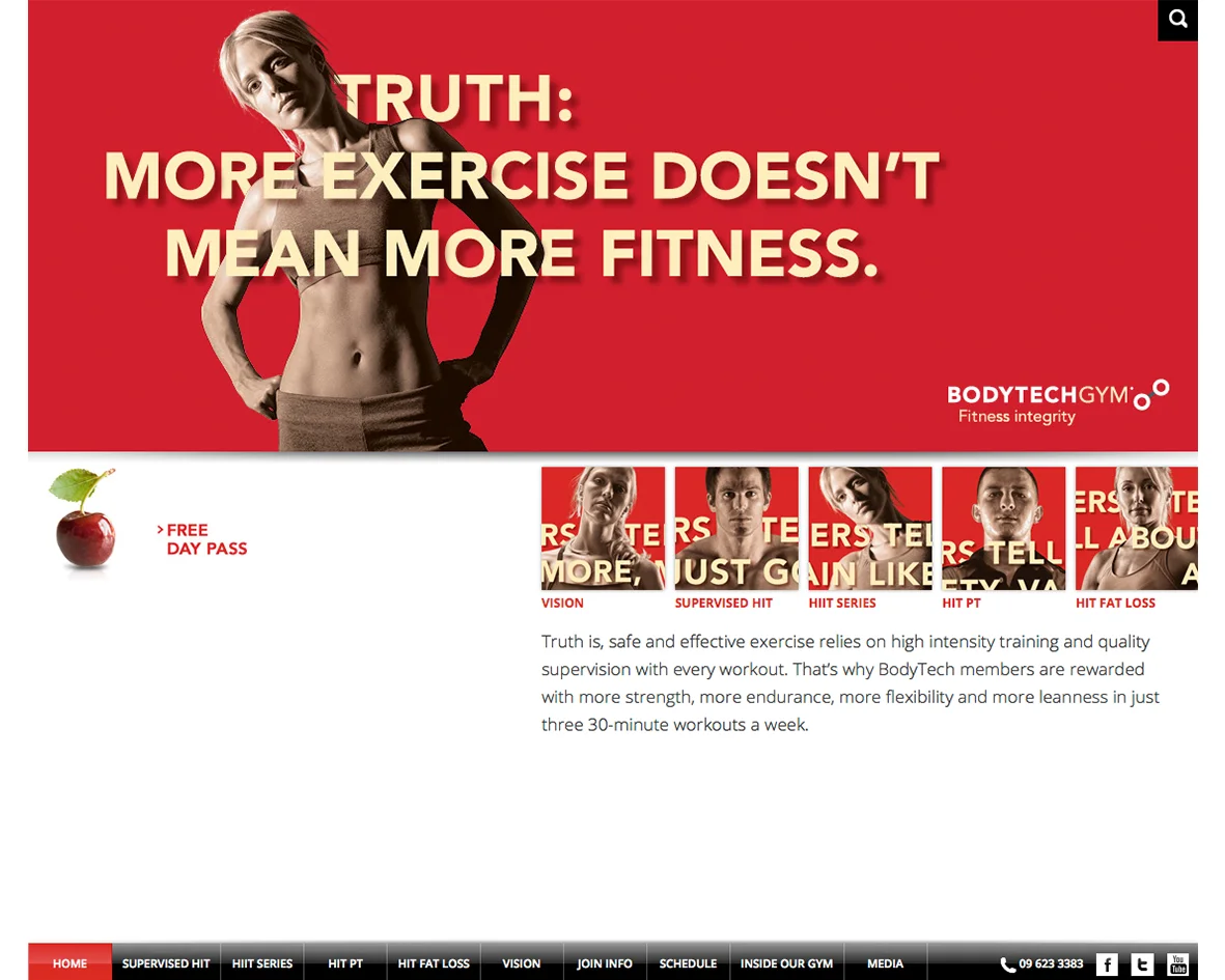bodytech gym - website