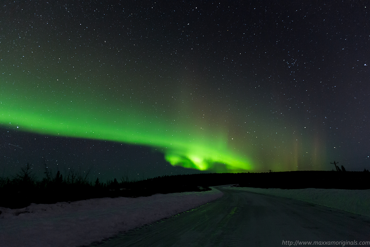 Bright enough to light up the snow and ice