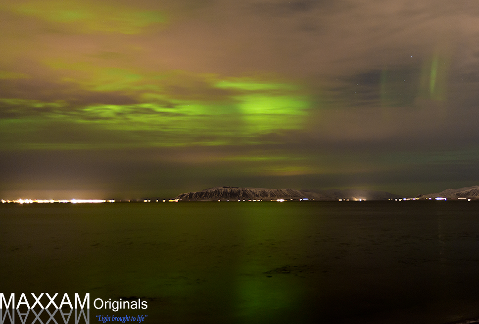 Aurora Borealis under cloud
