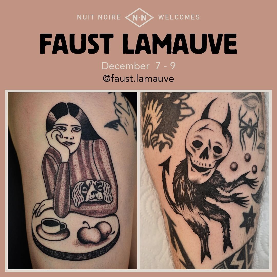 @faust.lamauve sera chez nous du 7 au 9 d&eacute;cembre!!!
Envoyez lui un DM pour prendre rdv!