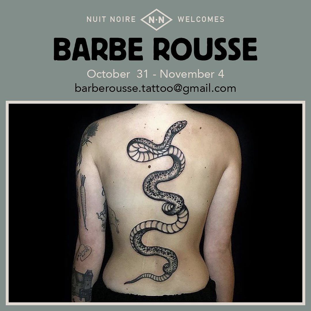 Notre ami @barberousse_tattoo est de retour! Rdv &mdash;&gt; barberouse.tattoo@gmail.com