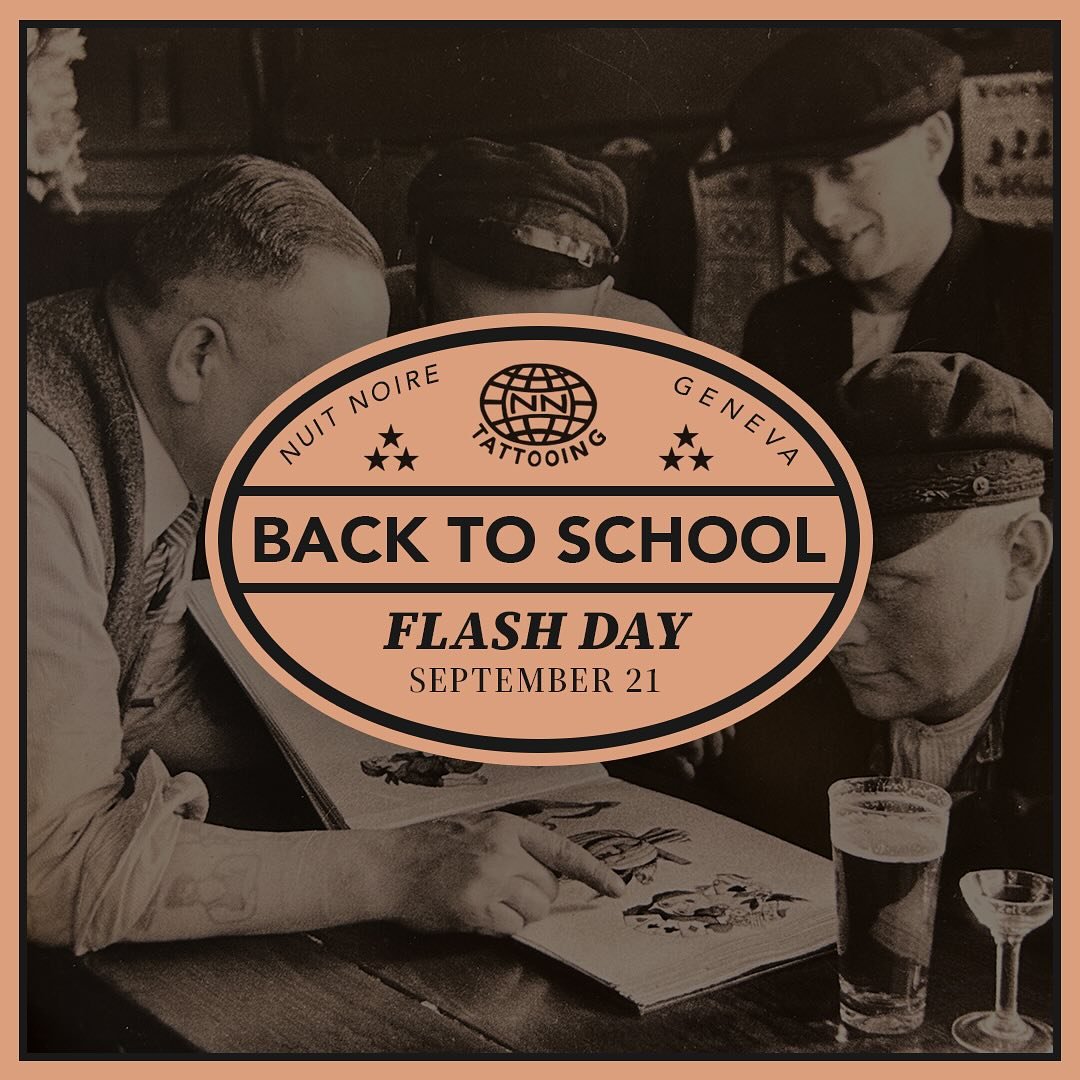 FLASH DAY || Samedi 21 septembre 
&Agrave; partir de 11h
Venez vous faire des nouveaux petits tattoos ou juste pour boire un caf&eacute;!
- Nouveaux flashs
- Exposition de nouvelles banners
- Tattoos par @vince_pages @guirudolftattooer @loic_vh @clea