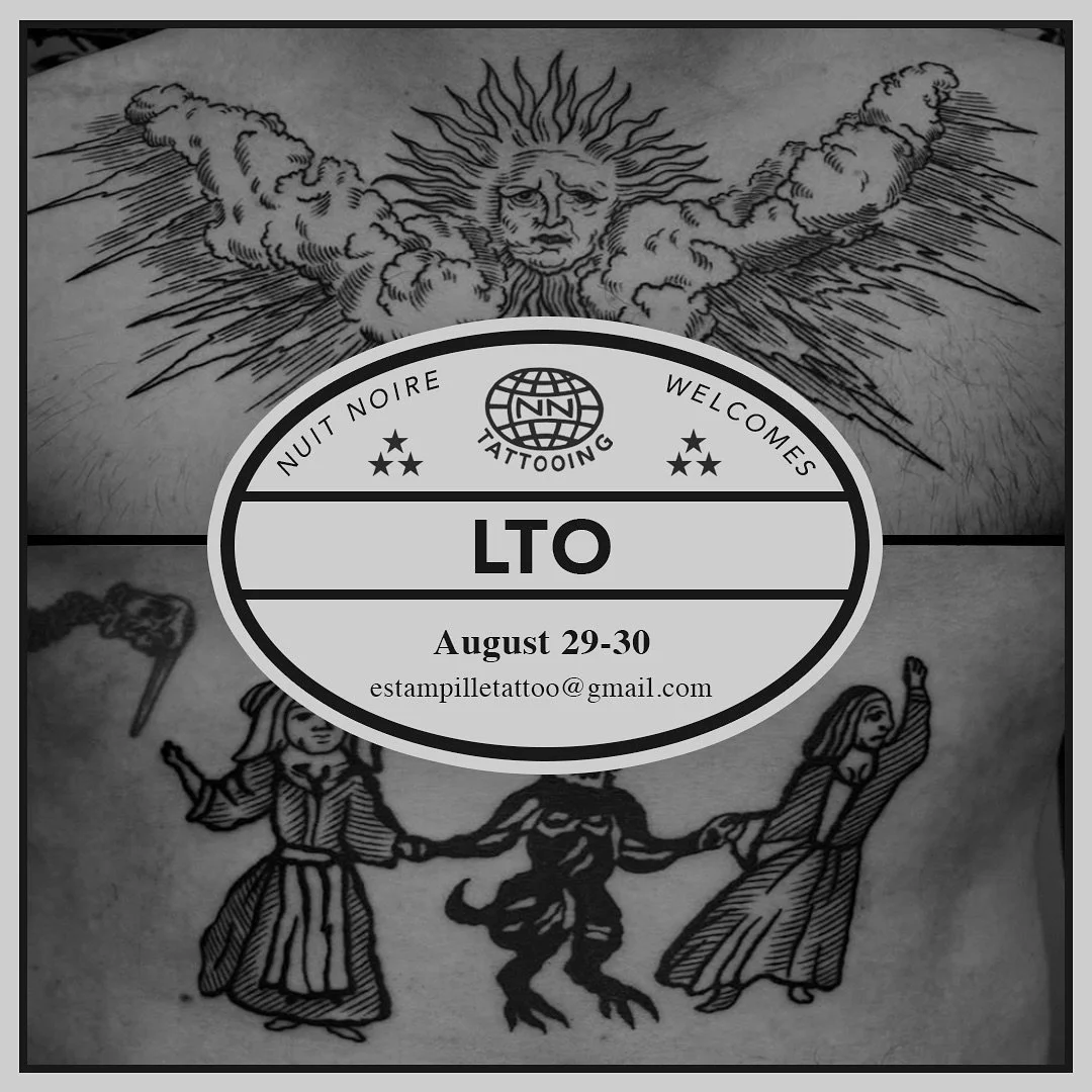 Notre ami @lto.tattoo vient nous voir &agrave; la fin du mois. Contacter le pour r&eacute;server un tattoo inspir&eacute; de gravure m&eacute;di&eacute;val!