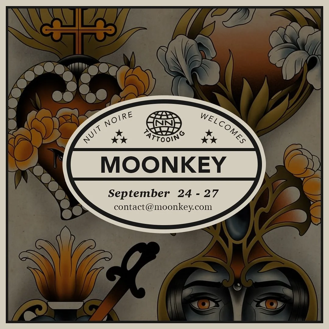 @moonkeytattoo arrive bient&ocirc;t!!! Si vous voulez un beau tattoo neo trad pour la rentr&eacute;e envoyez lui un petit message sur contact@moonkey.fr