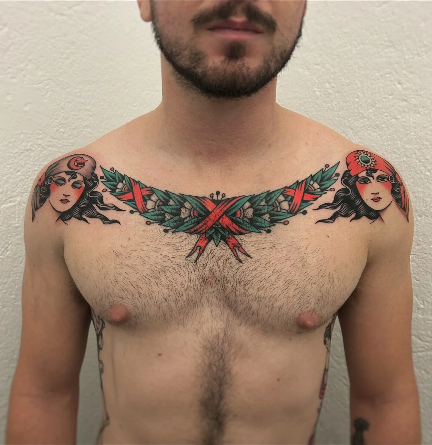 Healed collar, fresh ladies for my man Felix!
Done at that happy place called @nuitnoiretattoo