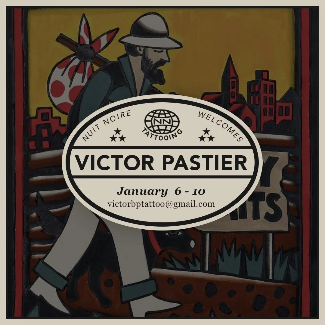 @victorpastier sera de retour du 6 au 10 janvier!! D&eacute;p&ecirc;chez vous il lui reste tr&egrave;s peu de places disponibles. victorbptattoo@gmail.com