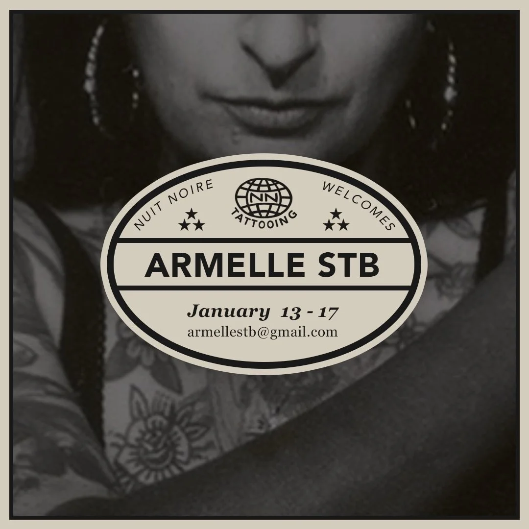 @armelle_stb_tattoo sera bient&ocirc;t chez nous!!! Du 13 au 17 Janvier!