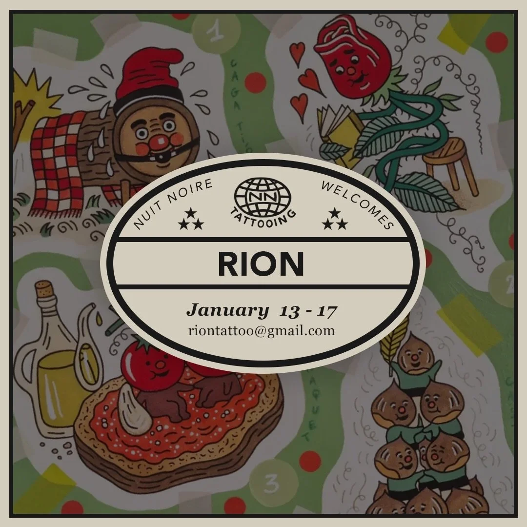 La grande @r_i_o_n sera &agrave; Nuit Noire Tattoo du 13 au 17 janvier!! Booking riontattoo@gmail.com