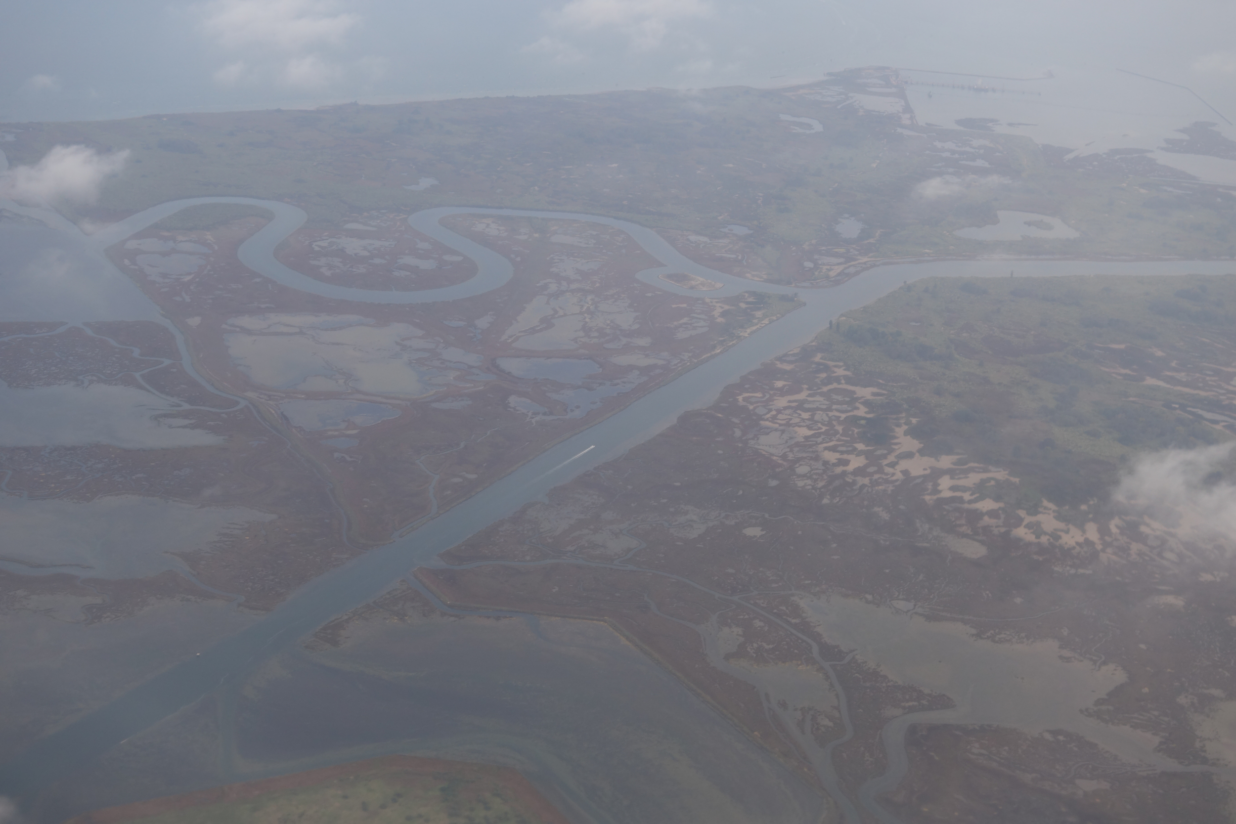 Landing, outside of Venice.