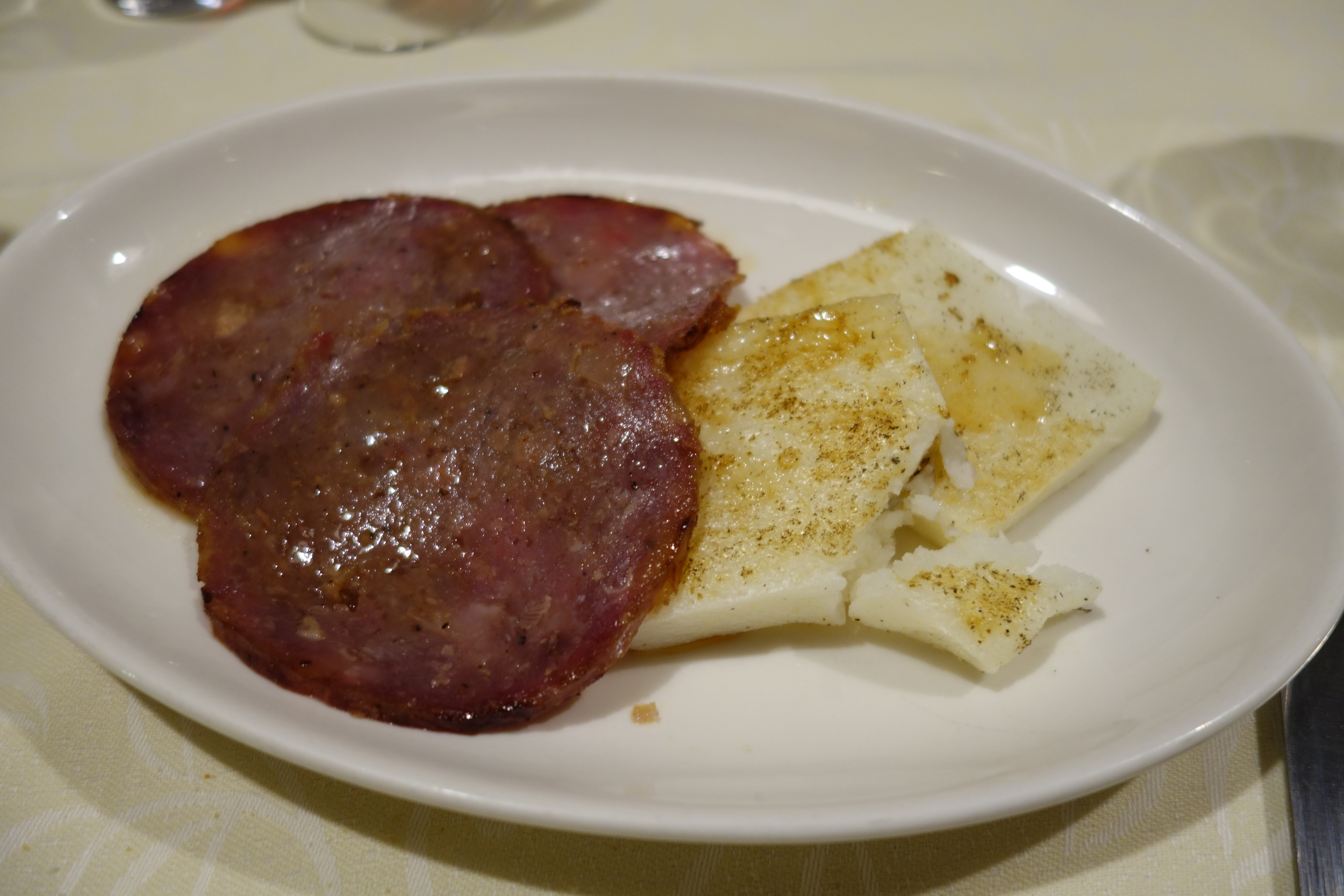  Sopressa plate at Trattoria alla Cerva. They had an impressively vegetarian-friendly menu as well. 