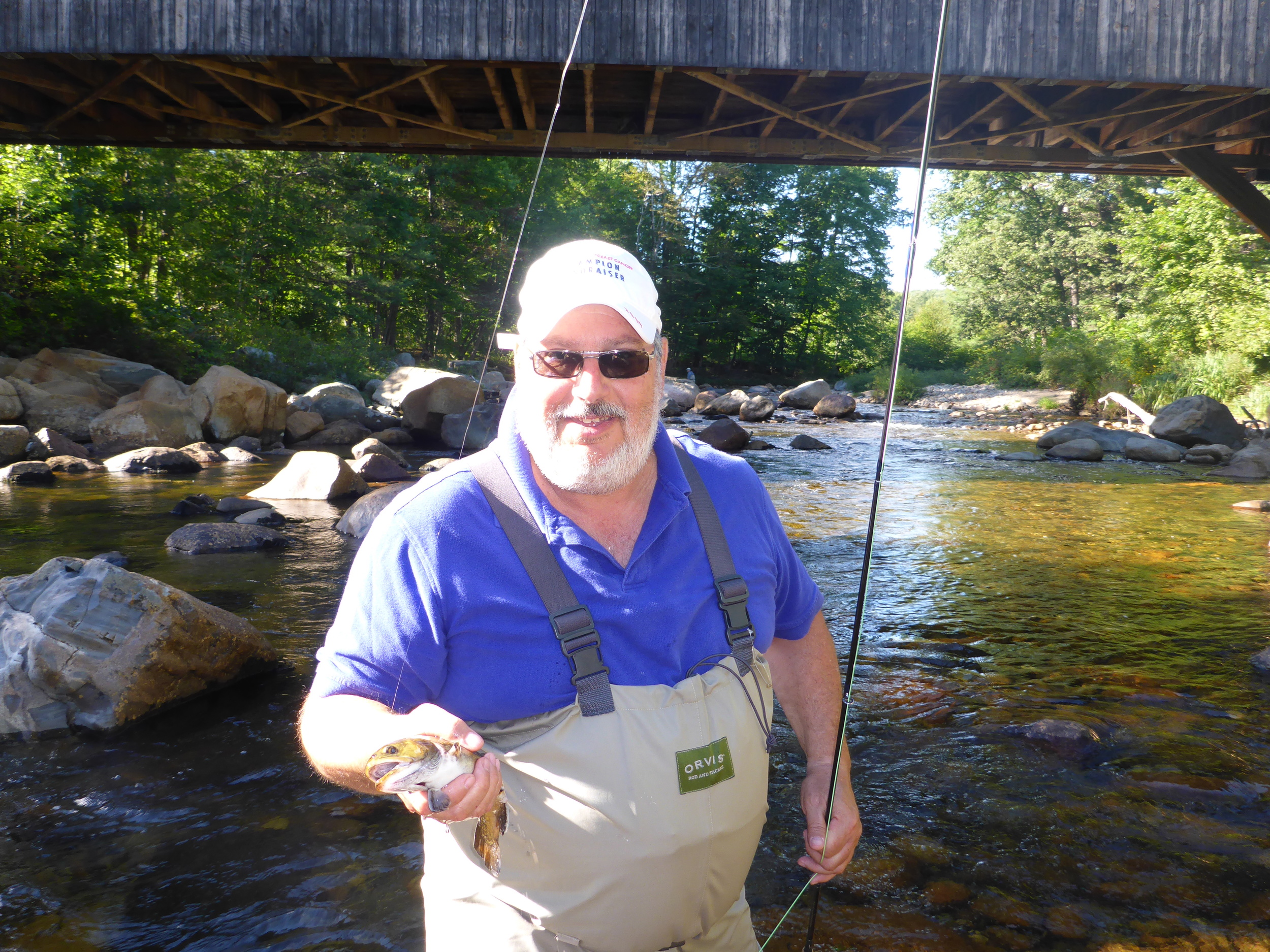 Fred with a solid Ellis River Brook Trout.