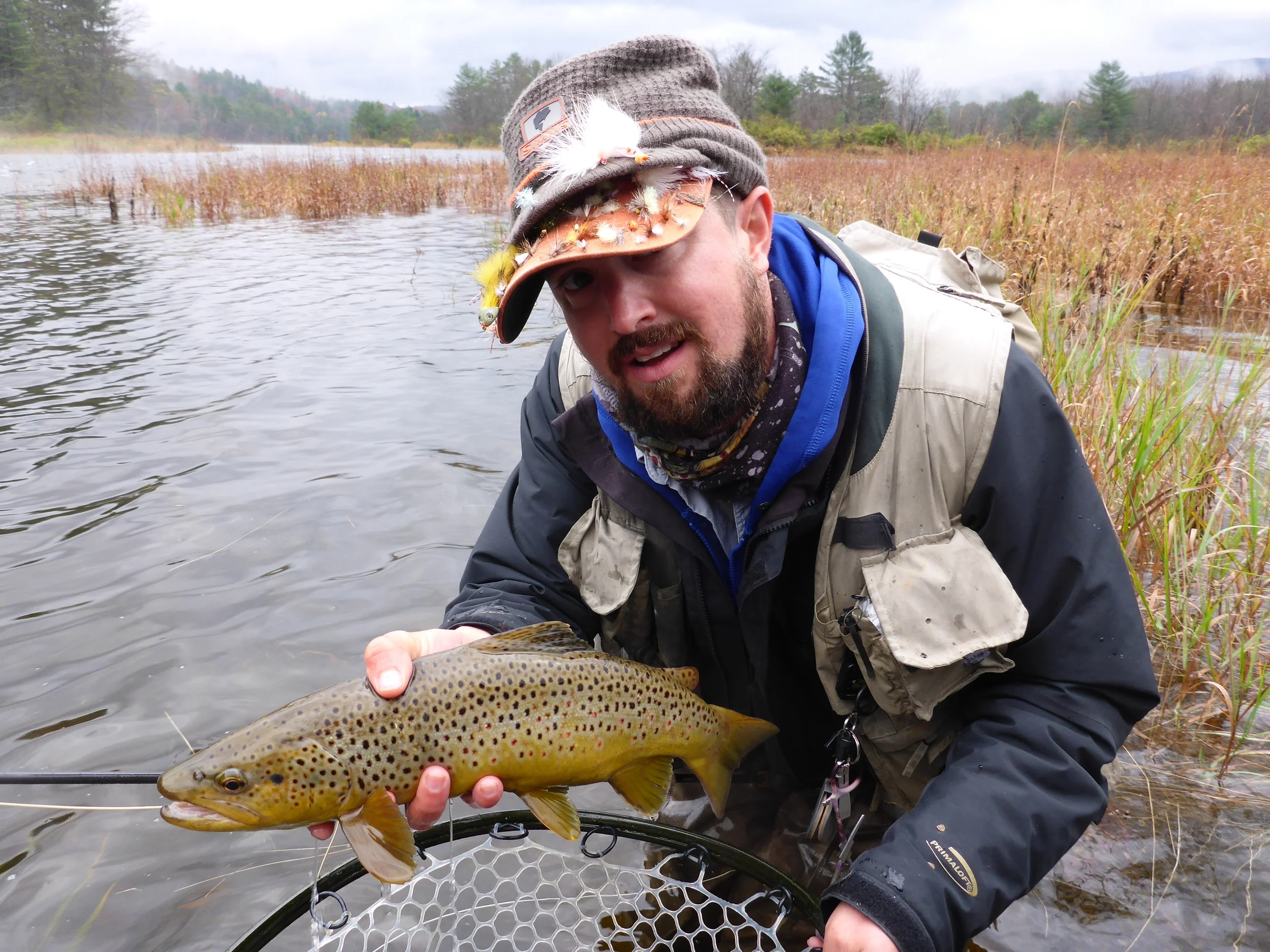 Brown trout caught nymphing from the inside corner of a riffle. 