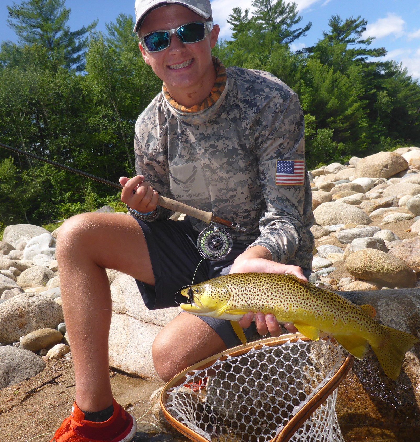 This Saco Brown was fooled by a big ugly stonefly nymph.