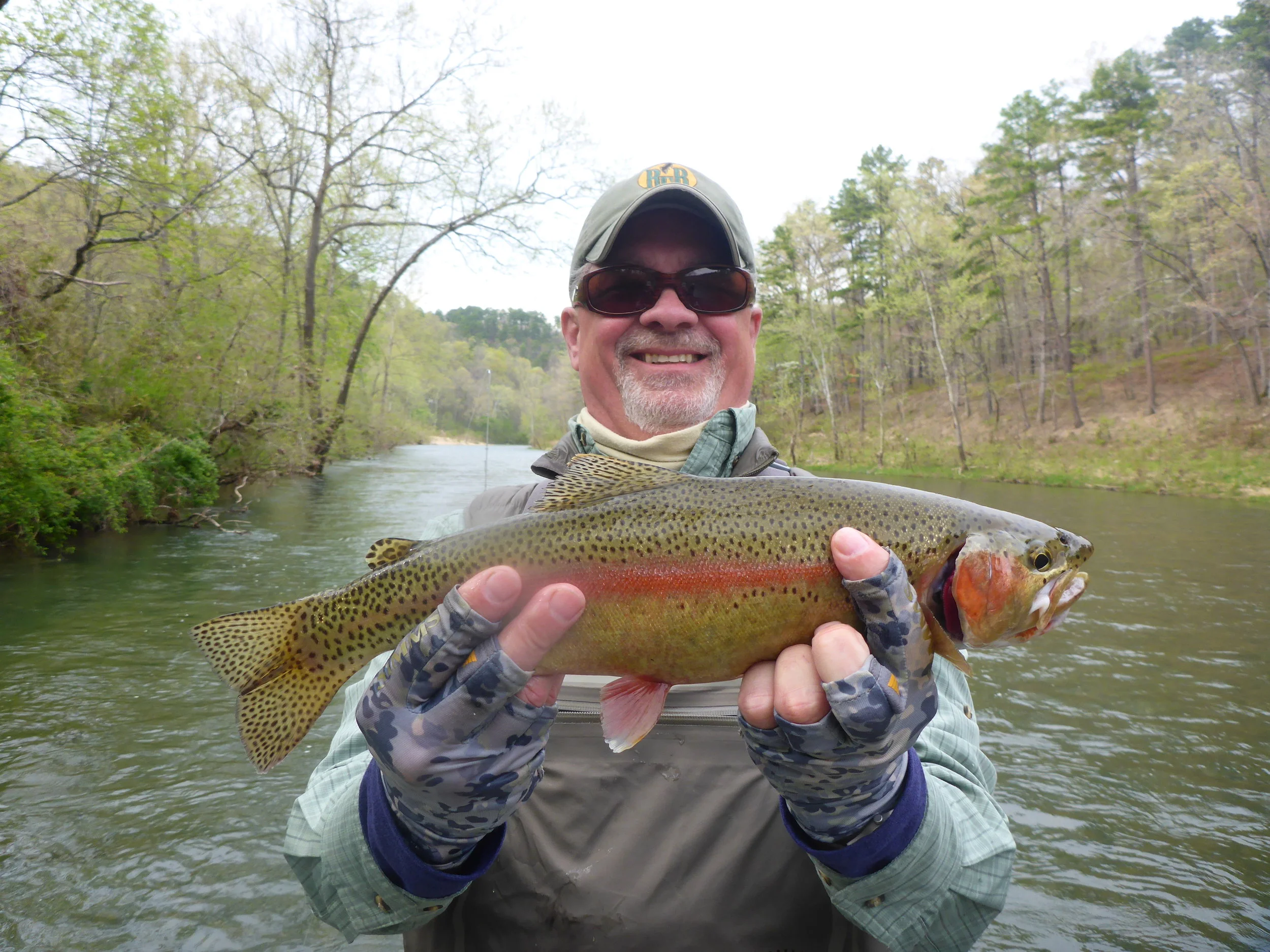 Lou with a fine wild rainbow