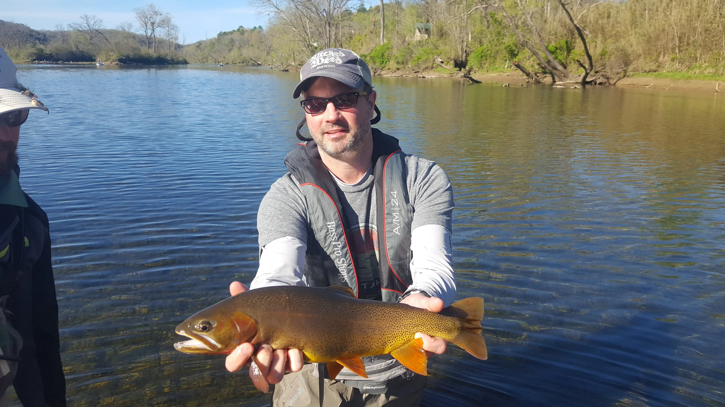 Client Matt Dormer with a healthy cutthroat trout...fish like these were common this one sipped a foam Elk Hair caddis from the surface!