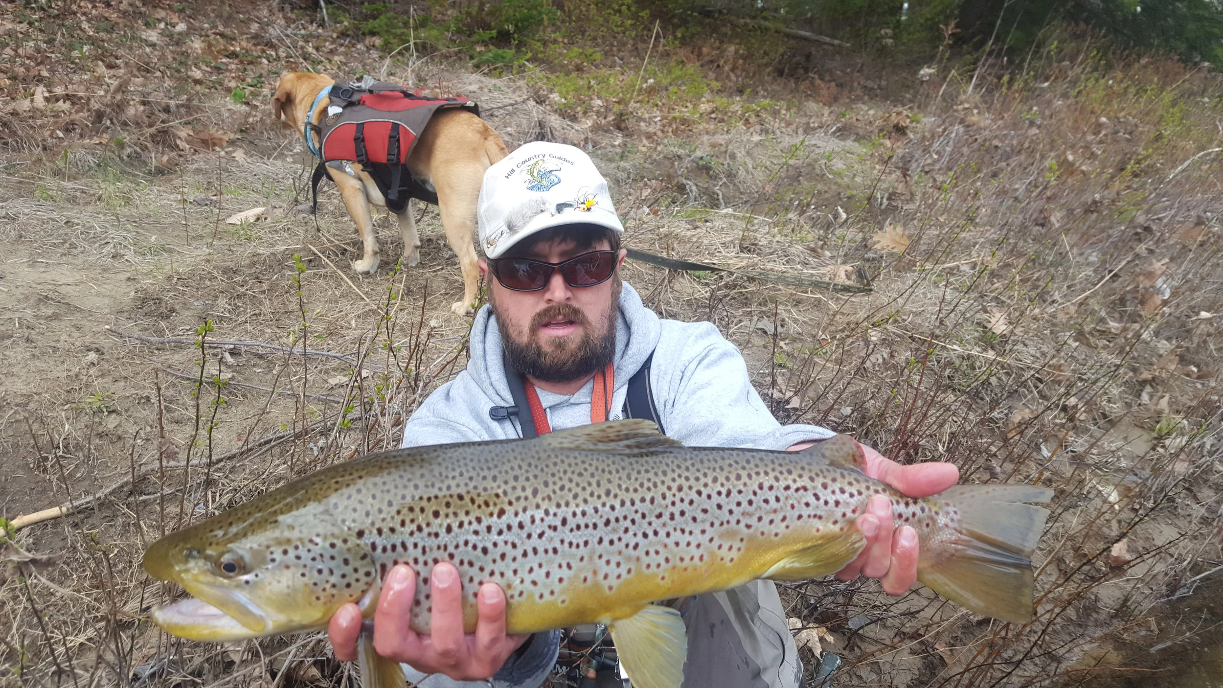 head guide Nate Hill with a Saco River monster.