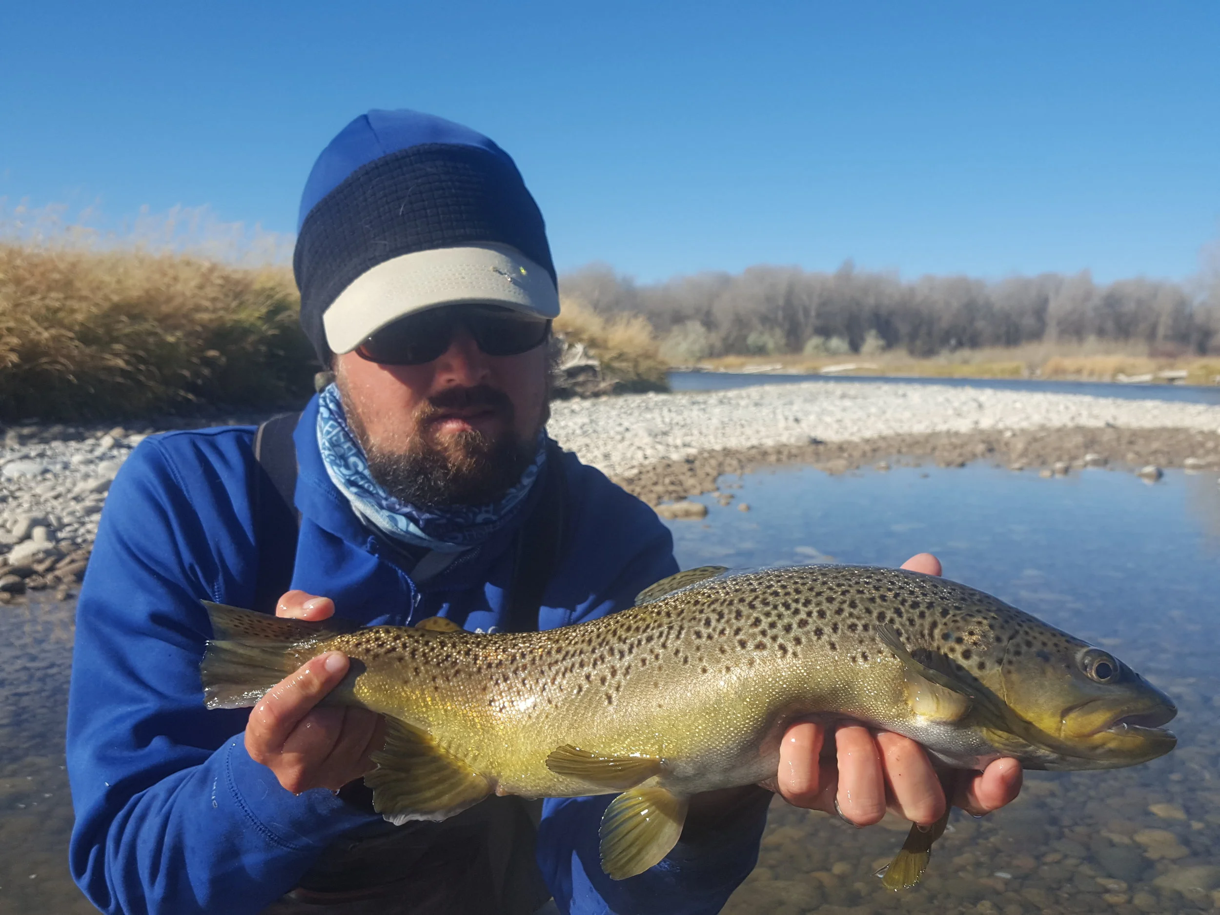 South Fork of the Snake River fishing with Teton Valley Lodge Guide Milan Krainchich. 