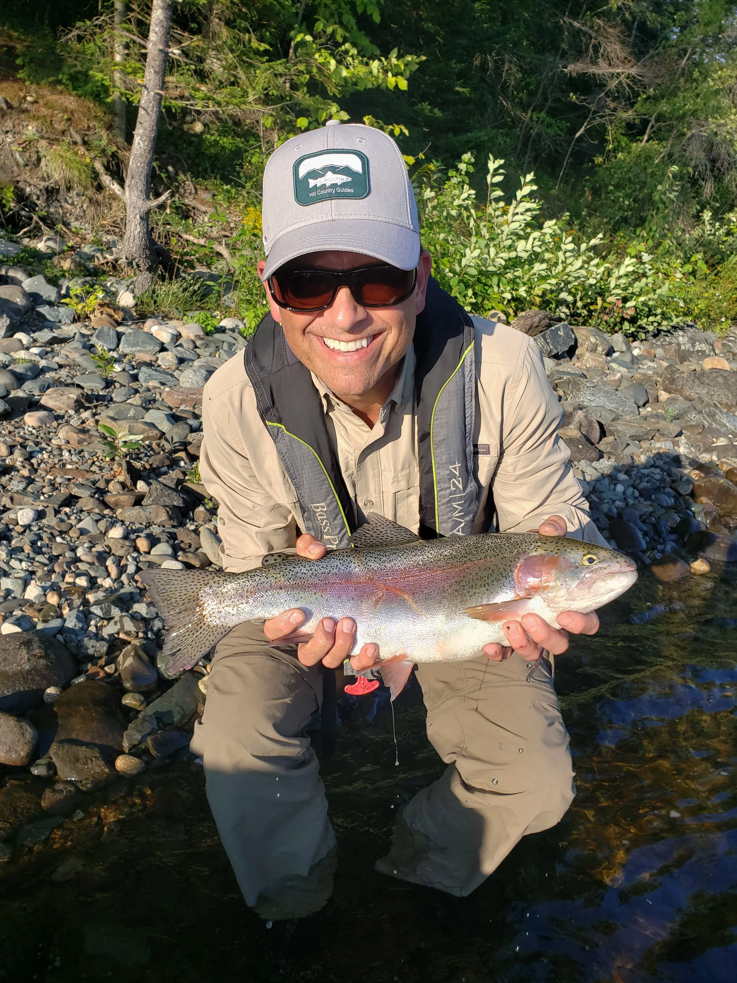 Michael Chalsen with a 4lb rainbow.