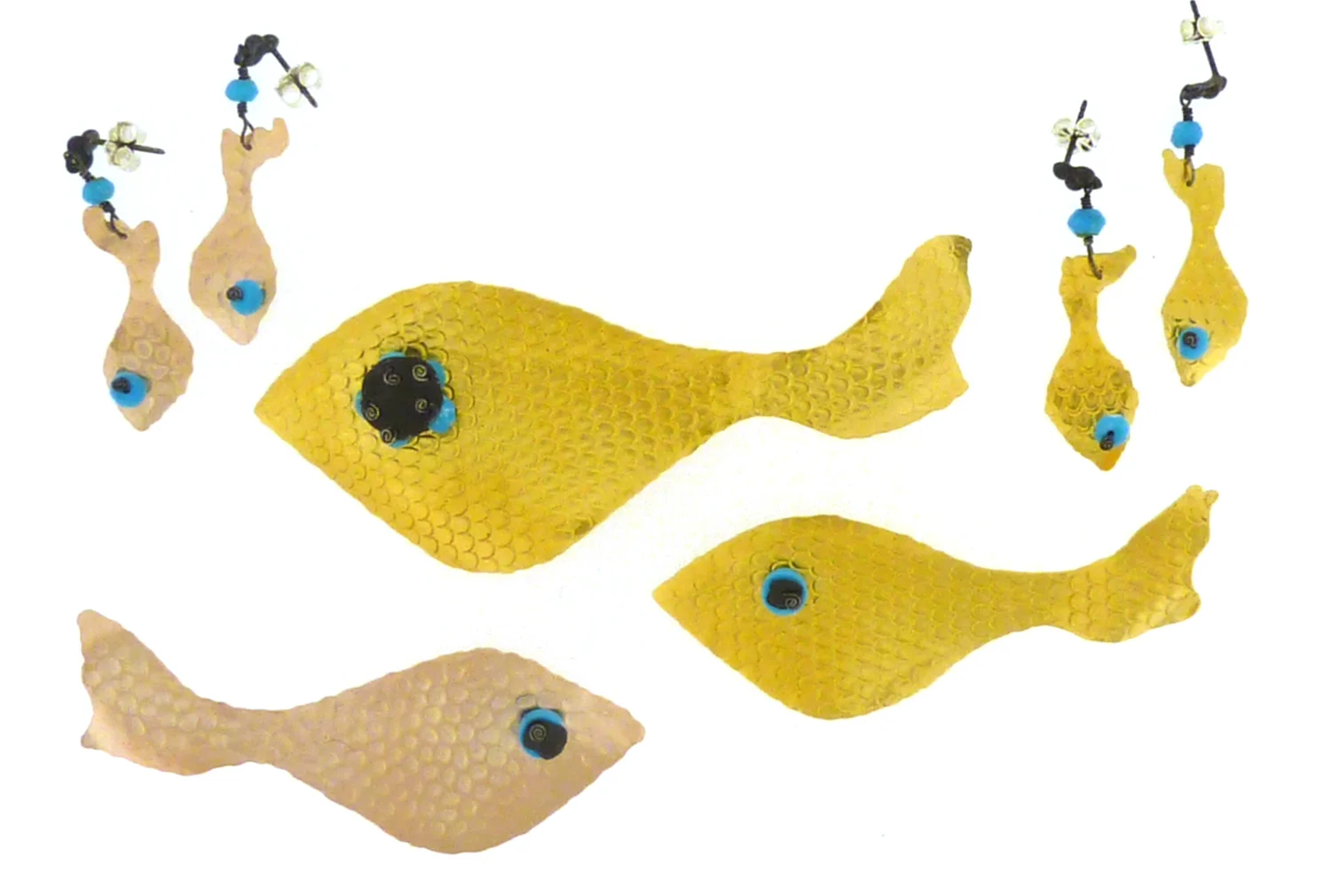 Gold Fish Earrings