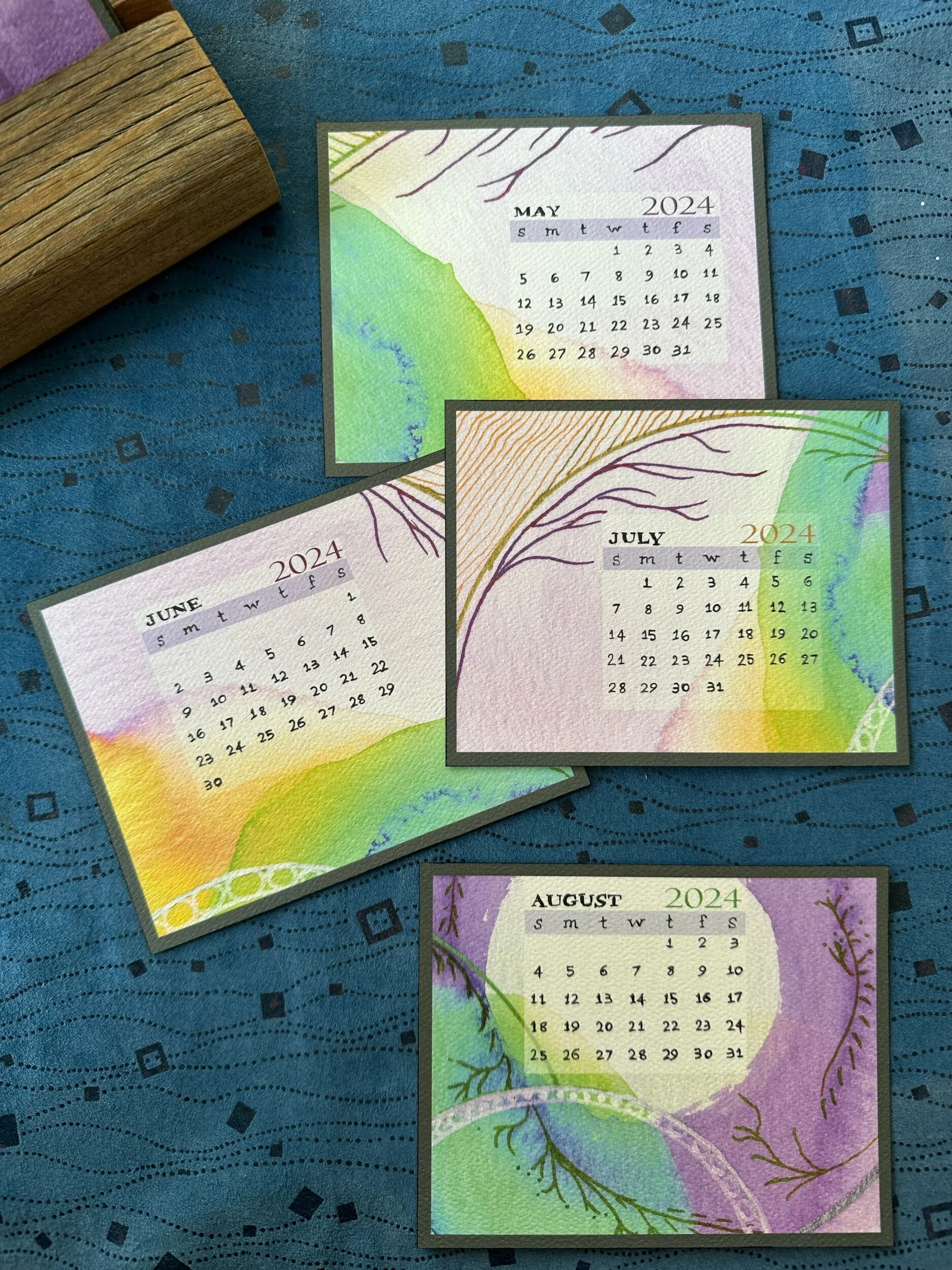 2026 Desktop Calendar with reclaimed Rockaway Beach boardwalk hardwood