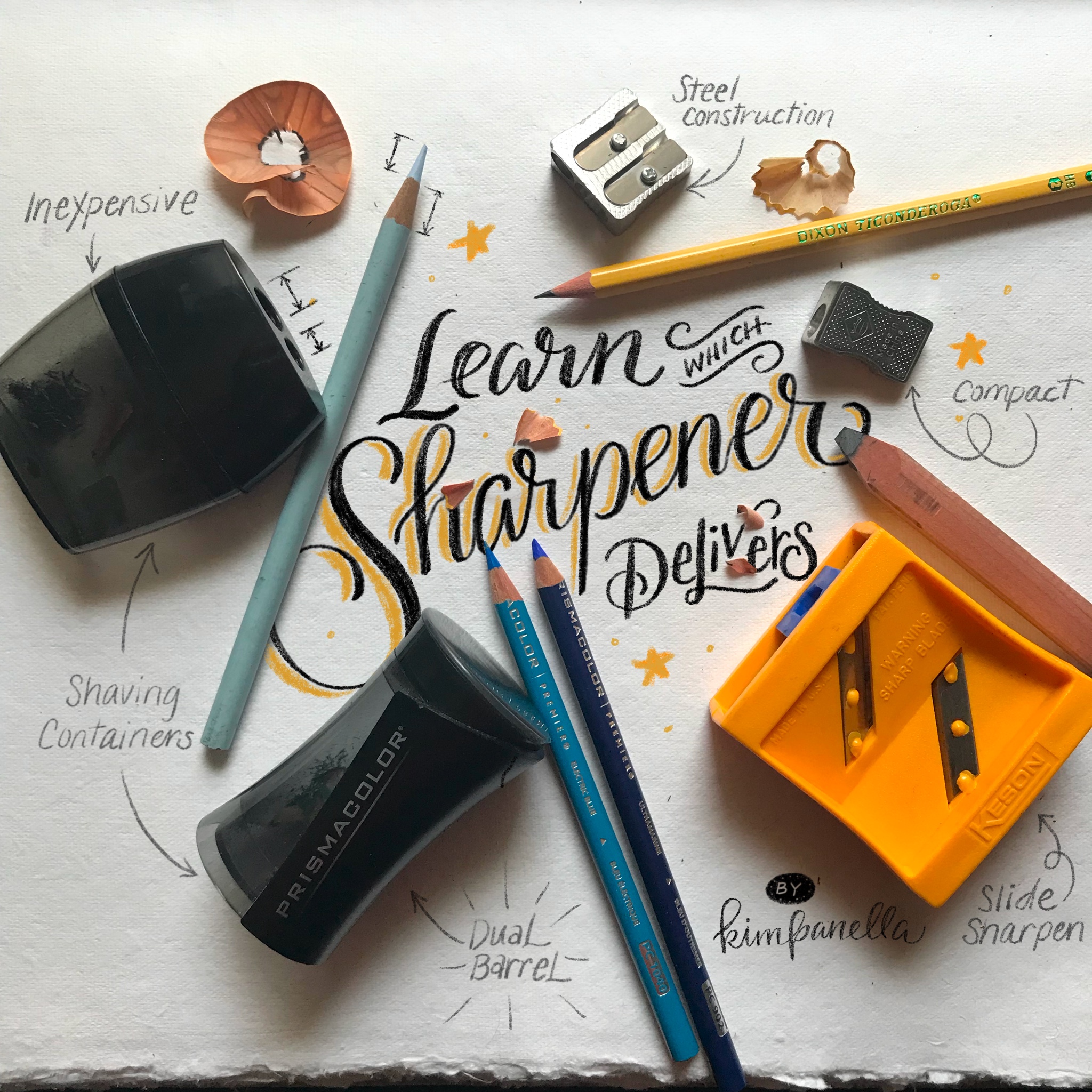 The Best Pencil Sharpener - Learn Which Sharpener Truly Delivers — Kim  Panella Hand Lettering and Illustration