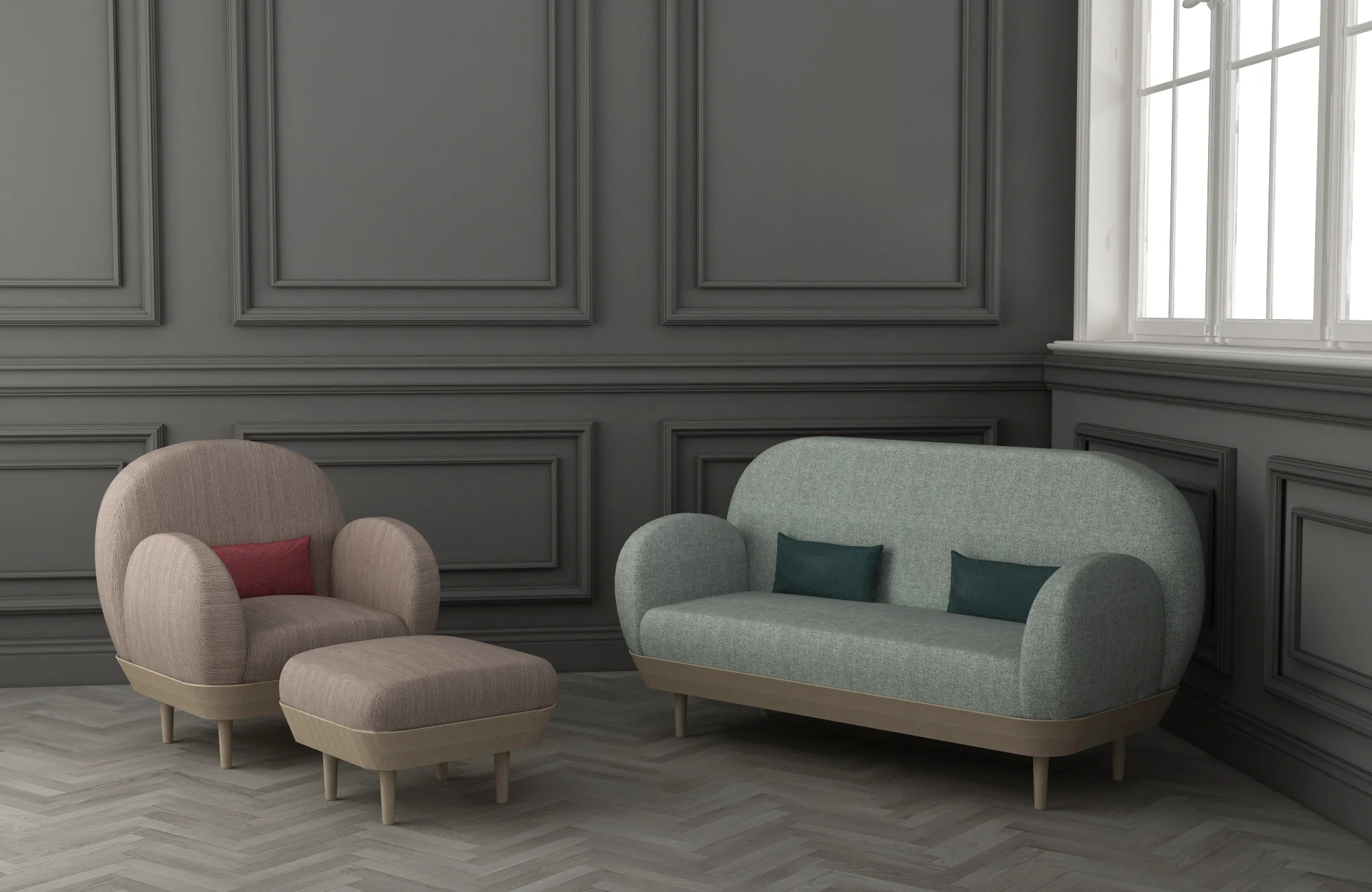Basket sofa by SIlvia Ceñal
