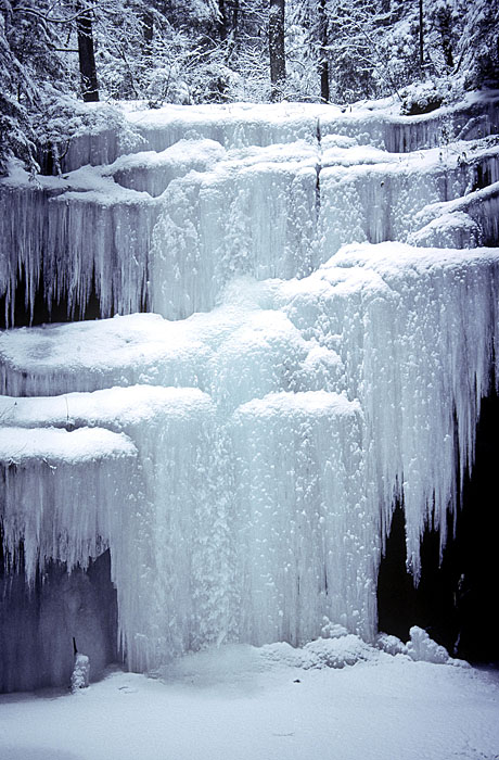 Frozen waterfall