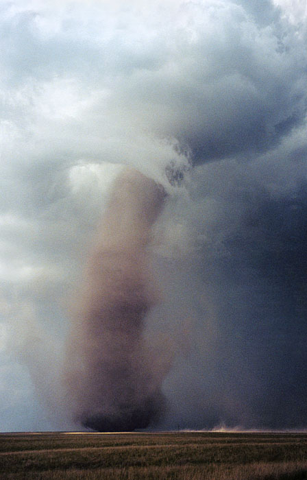 Dirt-filled tornado