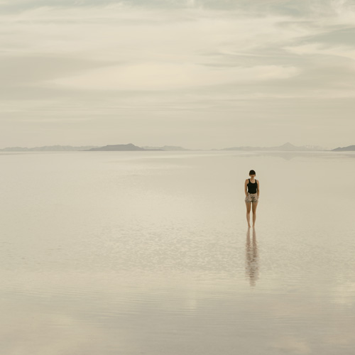 Woman at salt flats