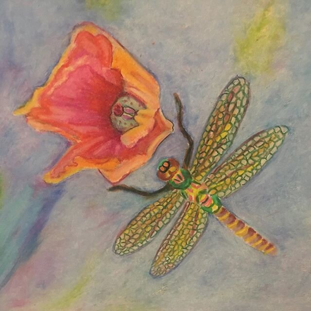 Detail from the current drawing-
#drawing #art #dragonfly #flowers #fun